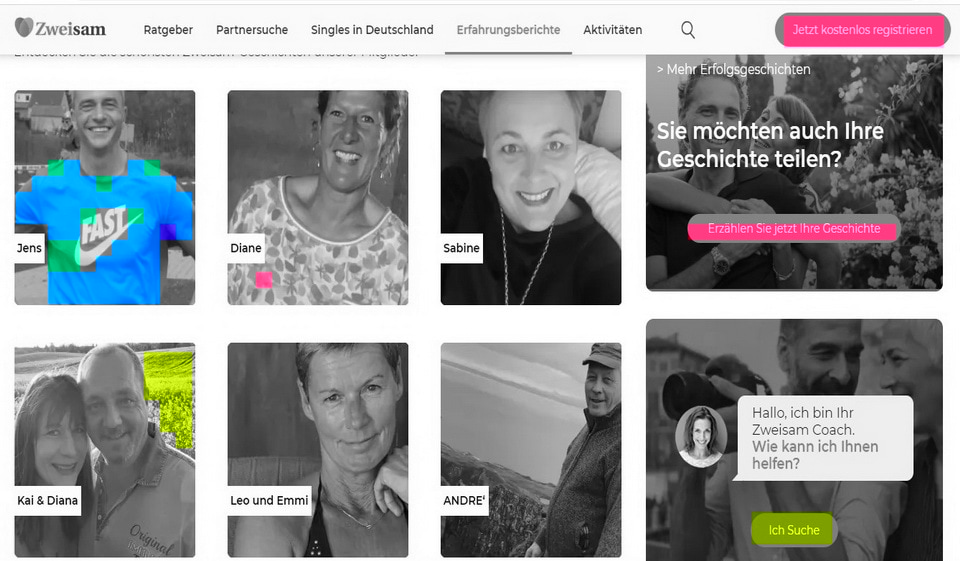 Existují v Zweisamu falešné profily?