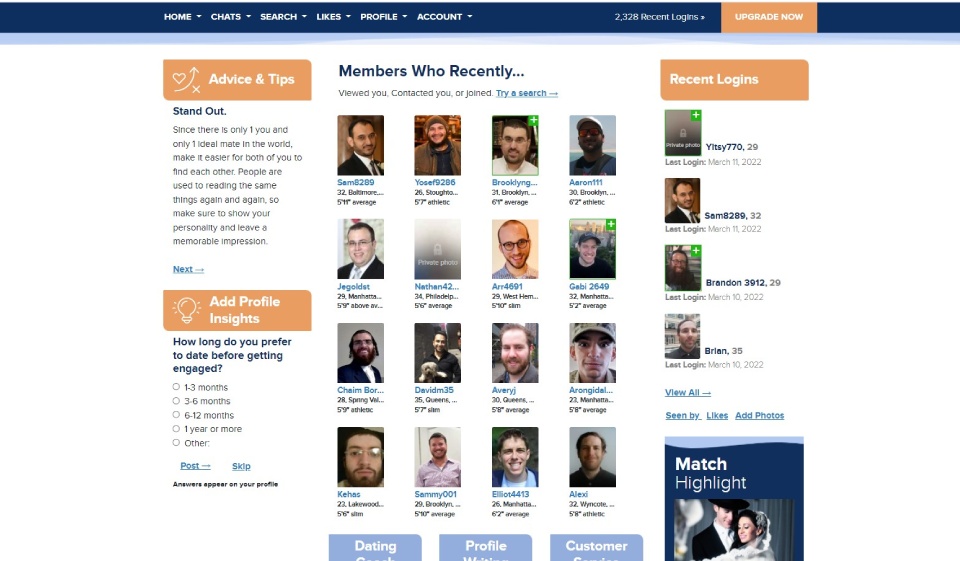 Search & Profile Quality: JWed